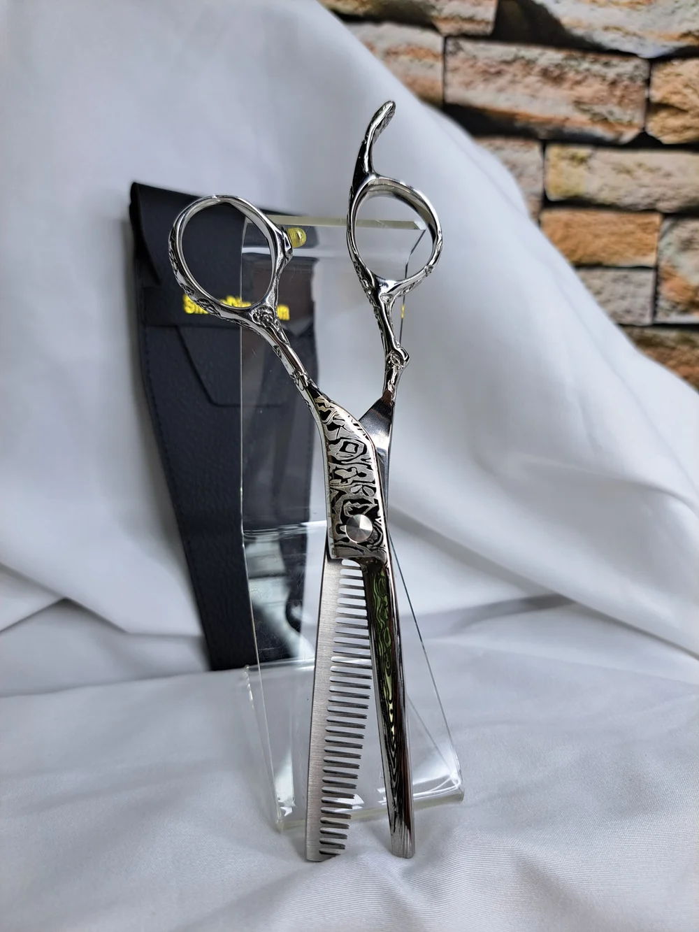 SHEARS DIRECT 30 TOOTH PRECISE TEXTURING THINNING SHEARS ROSE ETCHED